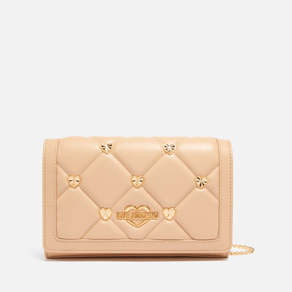 Love Moschino Heart Quilted Leather Crossbody Bag