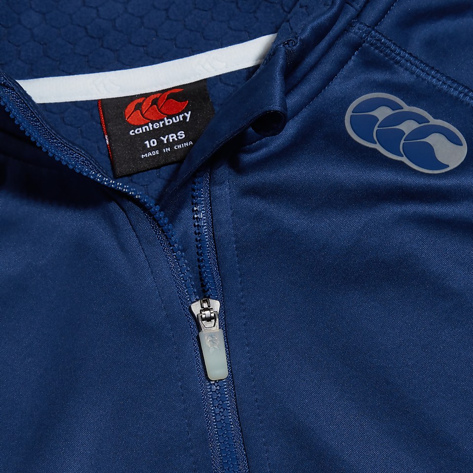 JUNIOR UNISEX 1/2 ZIP THERMOREG FLEECE BLUE