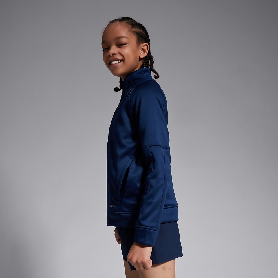 JUNIOR UNISEX 1/2 ZIP THERMOREG FLEECE BLUE