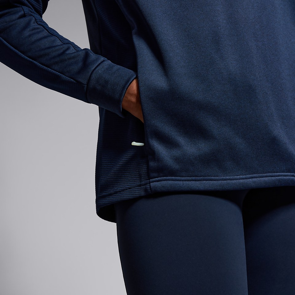 WOMENS OH ZIP TRAINING HOODY BLUE