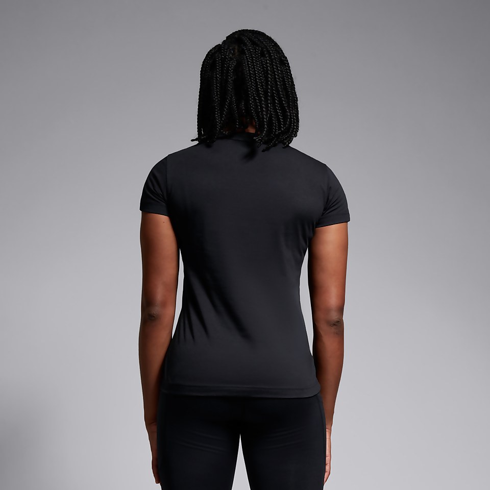 WOMENS SMALL LOGO COTTON TEE BLACK