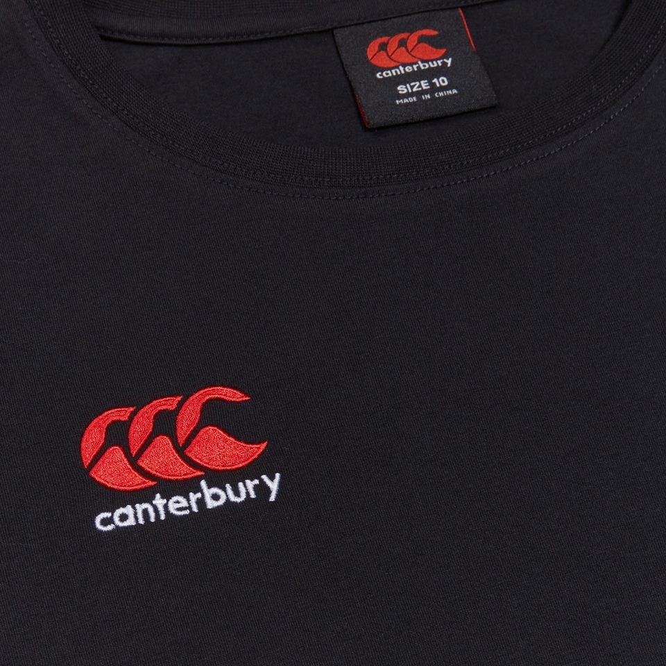 CANTERBURY SMALL LOGO COTTON TEE W AF BLACK