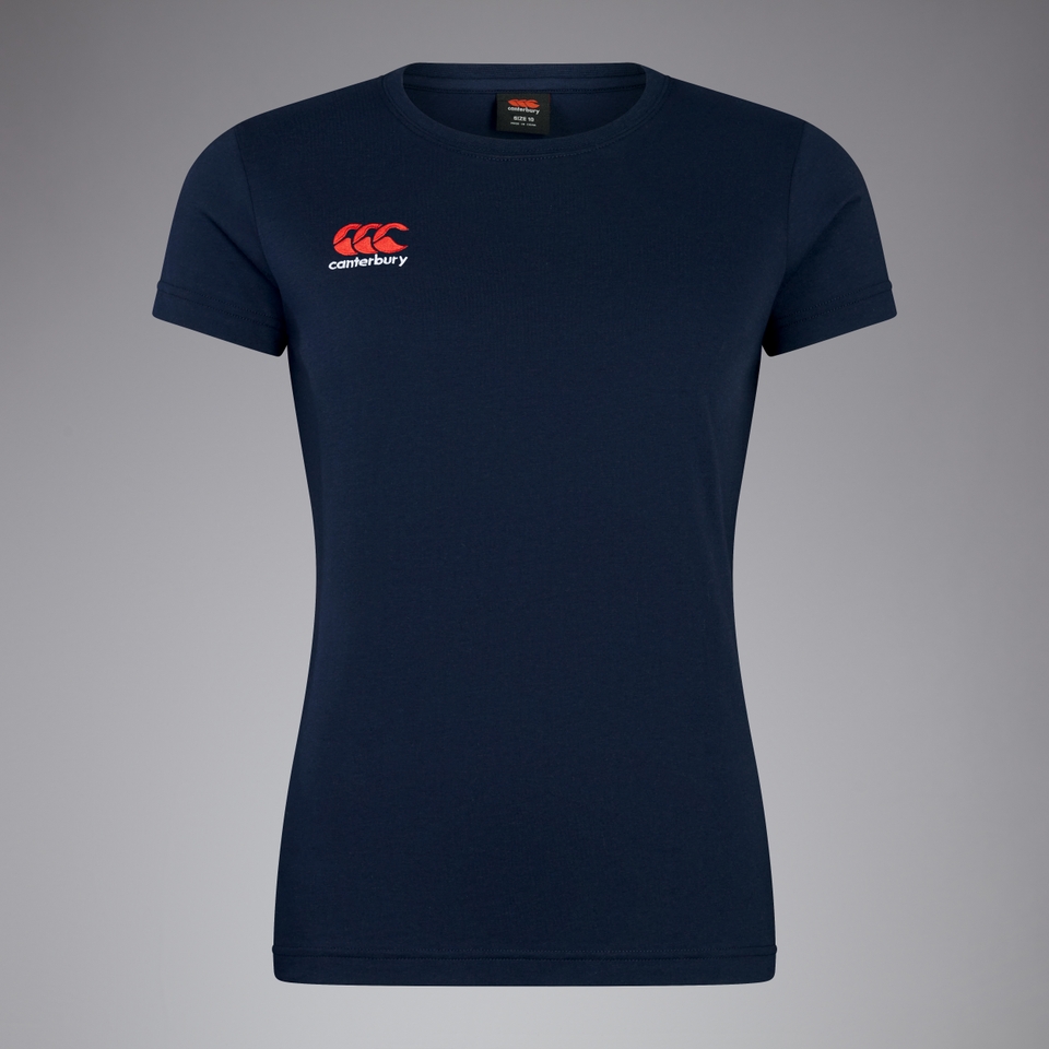 CANTERBURY SMALL LOGO COTTON TEE W AF NAVY