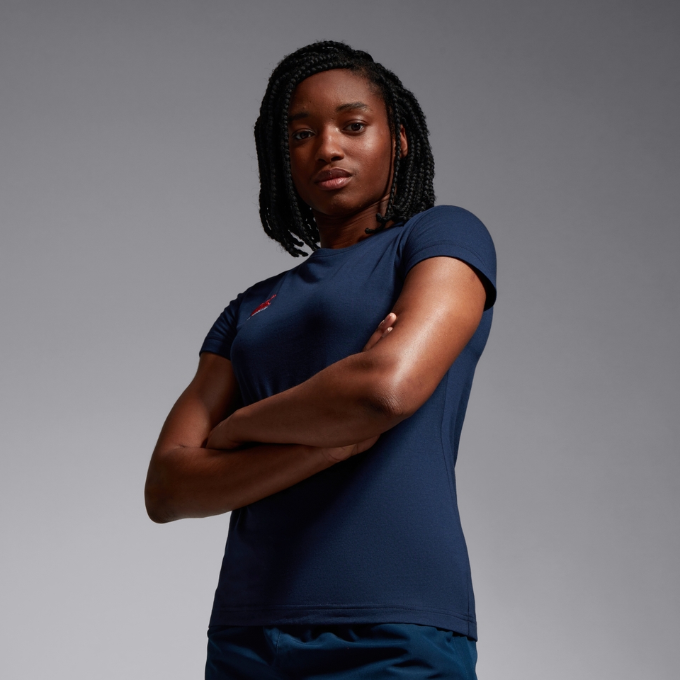 CANTERBURY SMALL LOGO COTTON TEE W AF NAVY