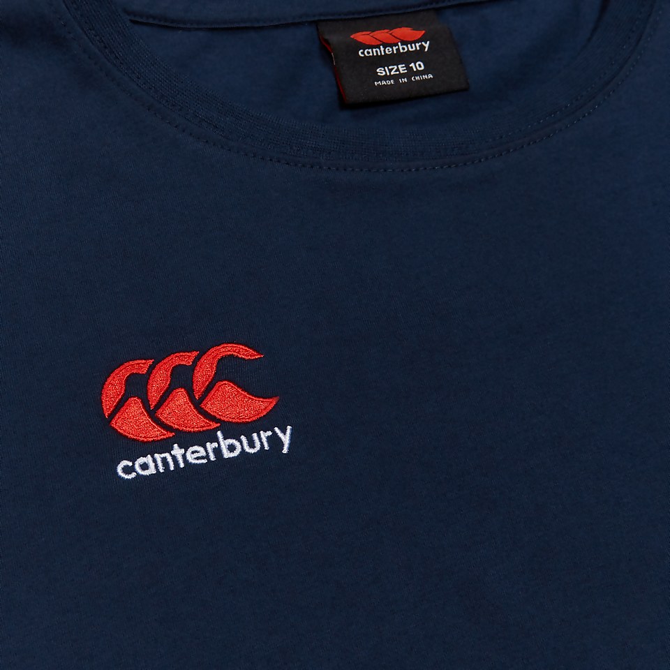 WOMENS SMALL LOGO COTTON TEE NAVY