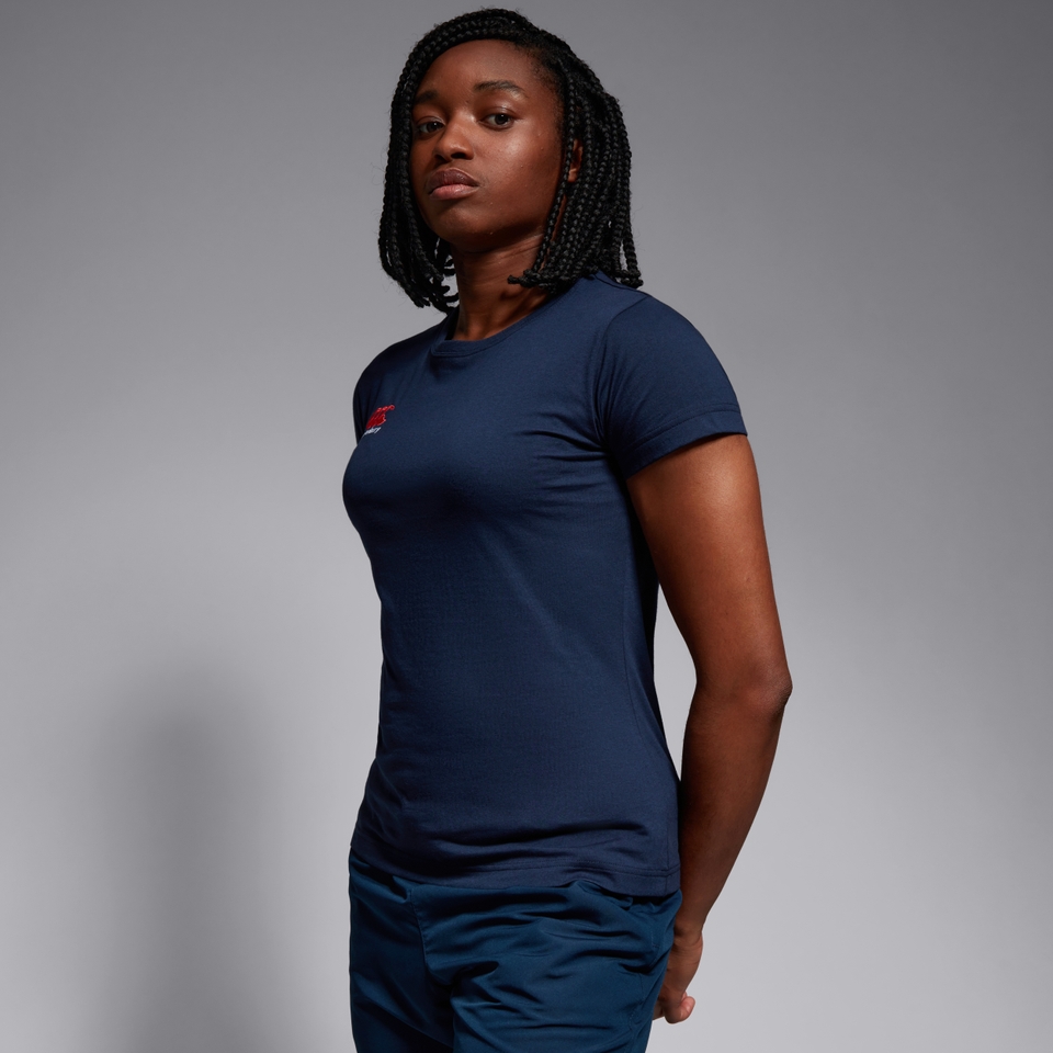 CANTERBURY SMALL LOGO COTTON TEE W AF NAVY
