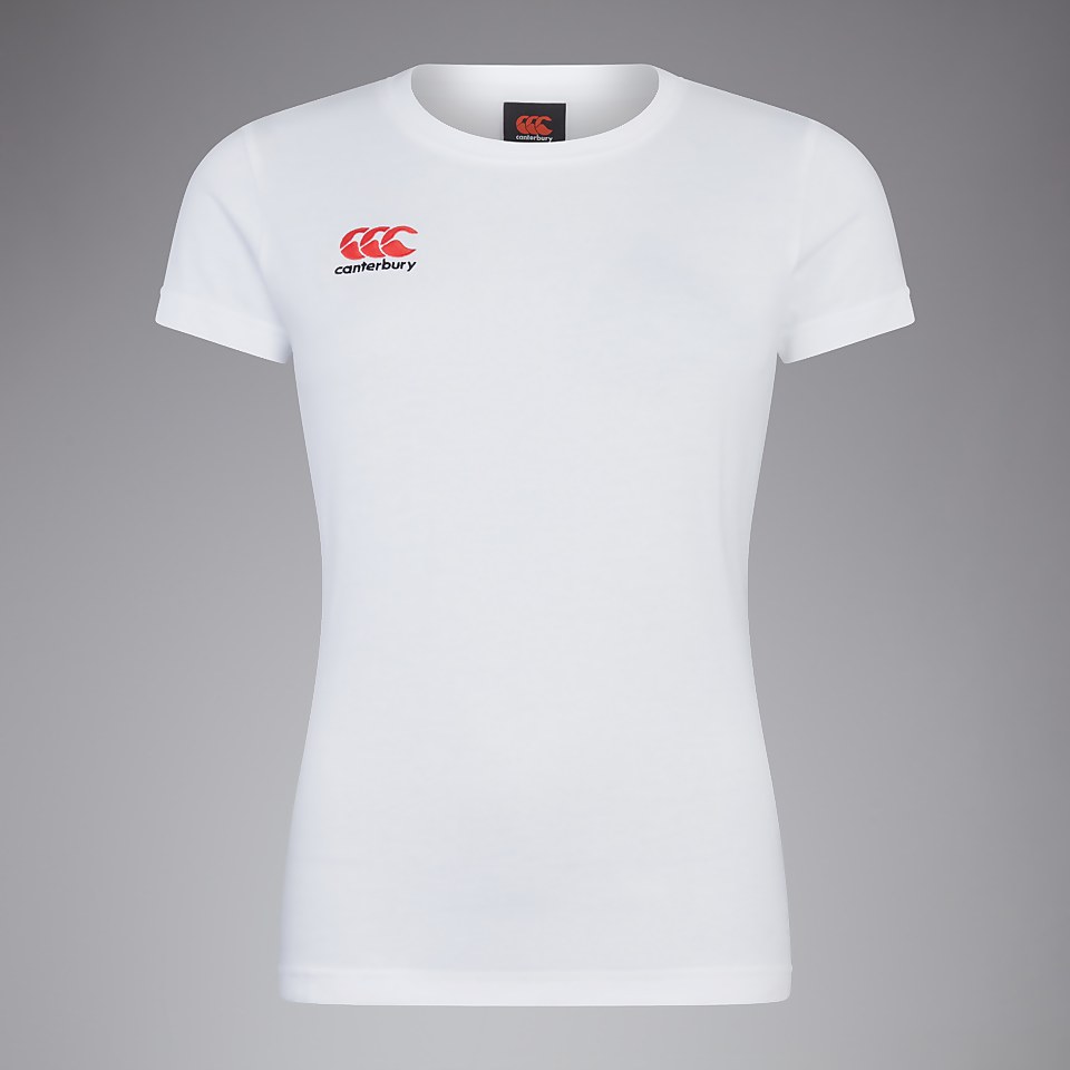 WOMENS SMALL LOGO COTTON TEE WHITE