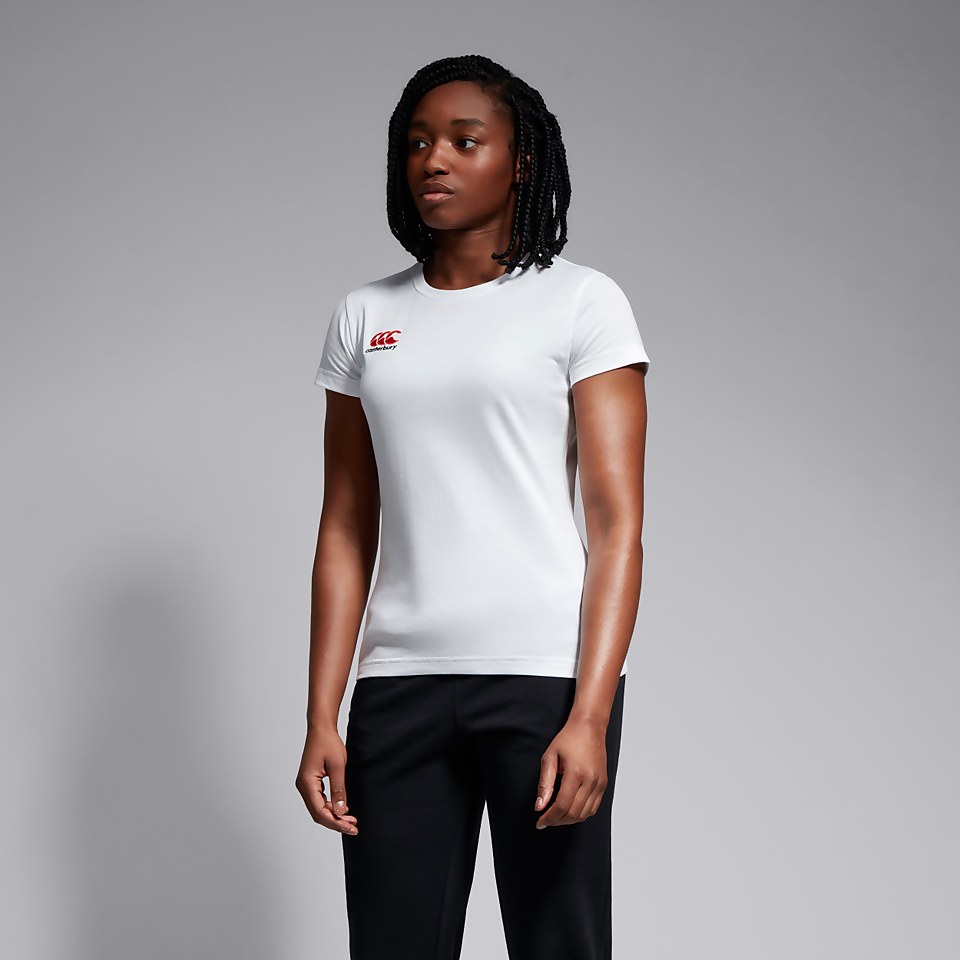 WOMENS SMALL LOGO COTTON TEE WHITE