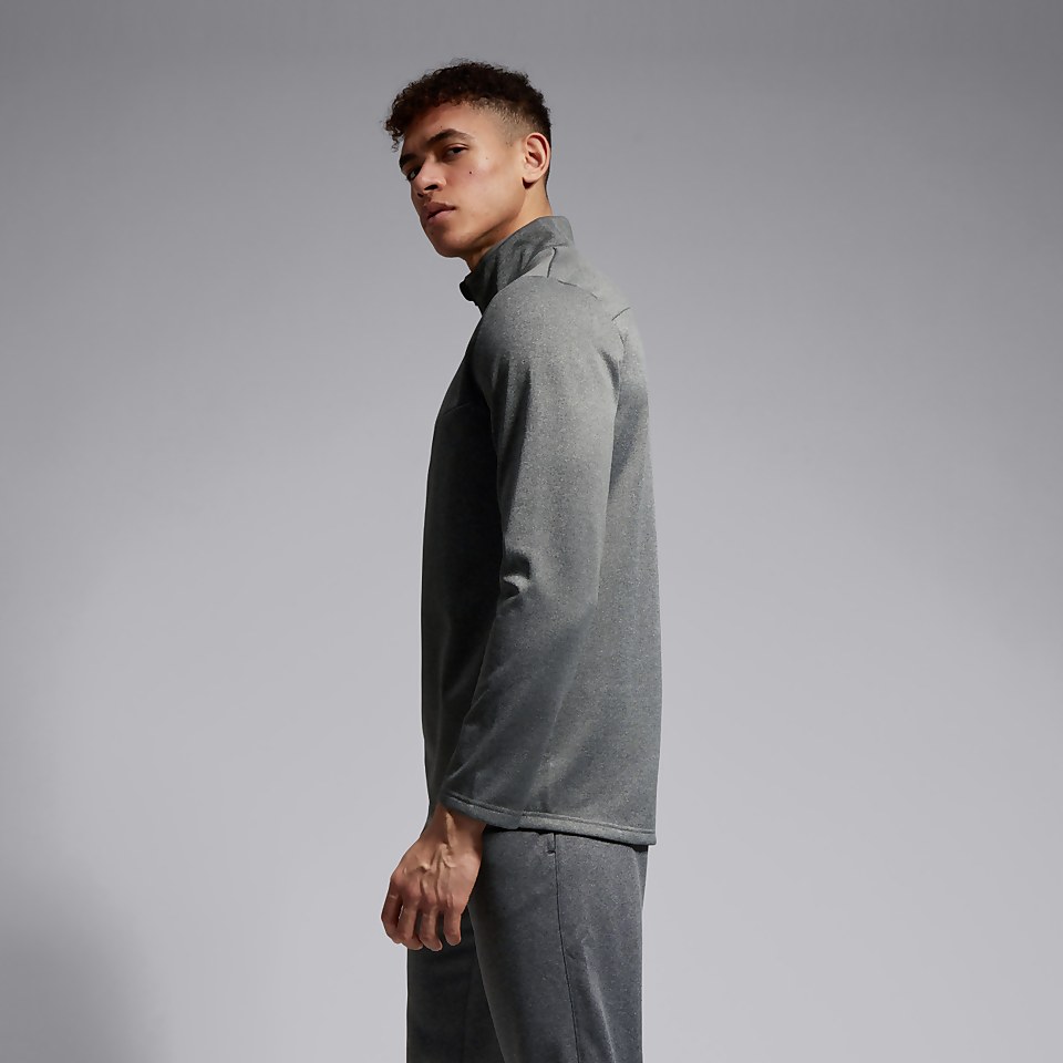 MENS QUARTER ZIP FLEECE GREY