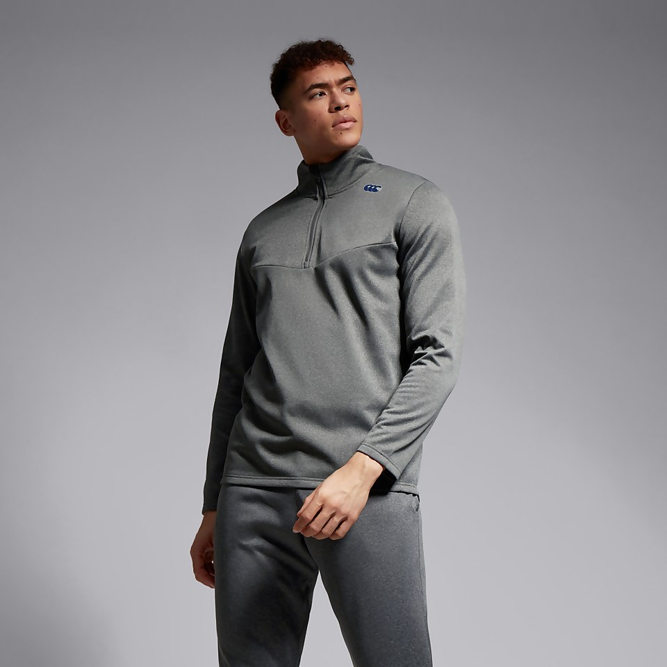 MENS QUARTER ZIP FLEECE GREY