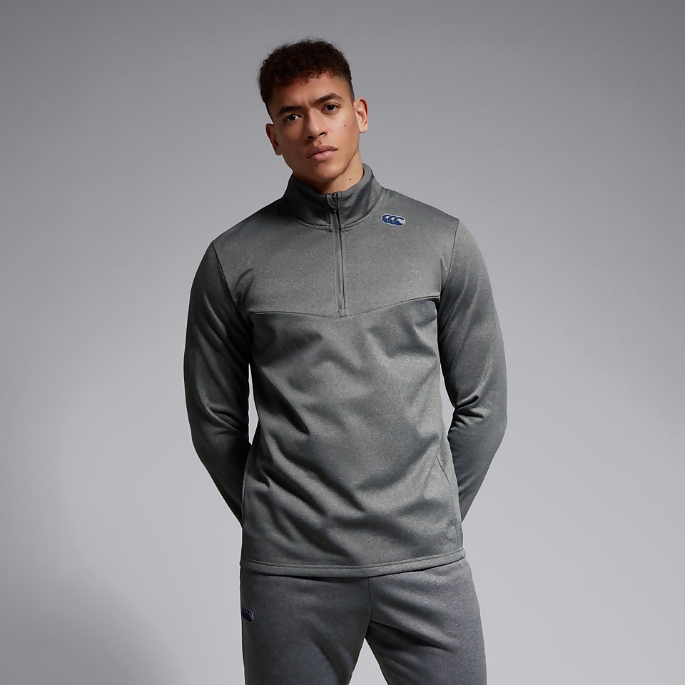 MENS QUARTER ZIP FLEECE GREY