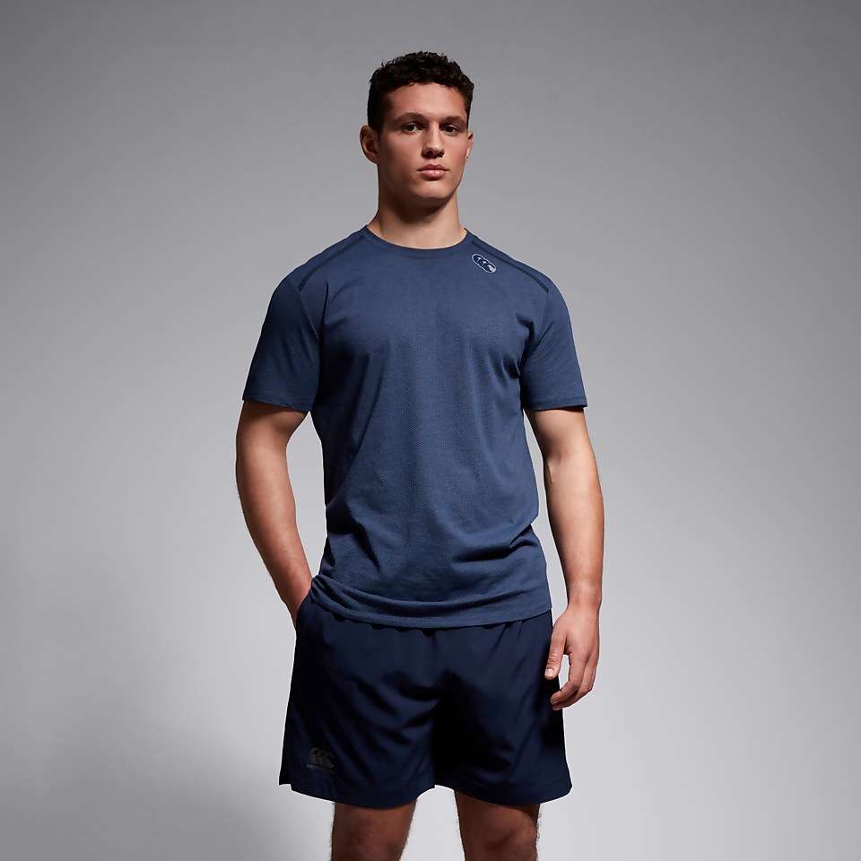 MENS SHORT SLEEVE TRAINING TEE BLUE Canterbury
