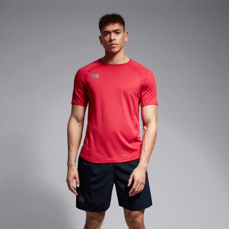 CANTERBURY SMALL LOGO SUPERLIGHT TEE AM RED