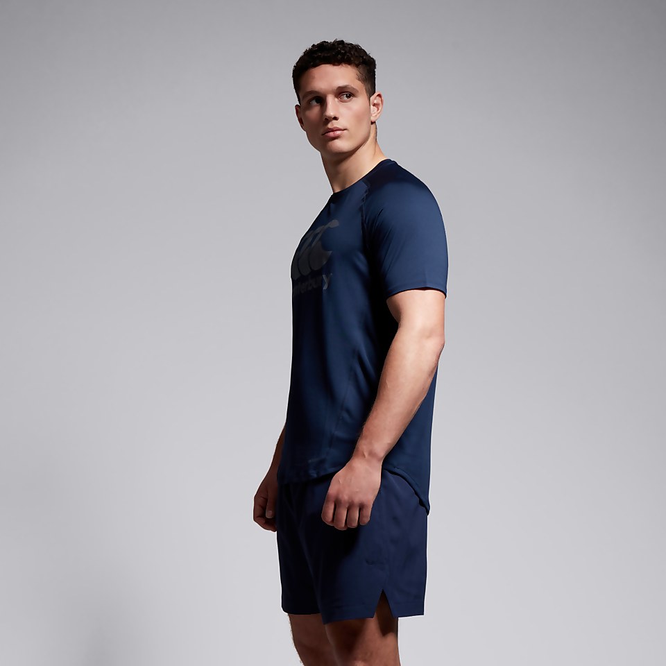 MENS LARGE LOGO SUPERLIGHT TEE NAVY