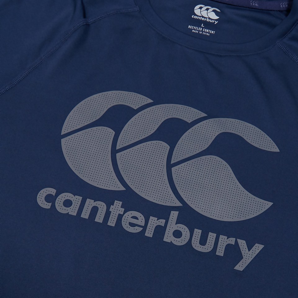 MENS LARGE LOGO SUPERLIGHT TEE NAVY