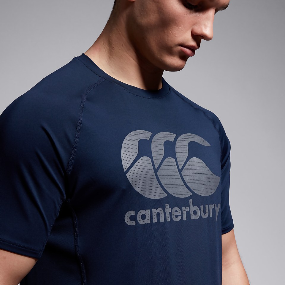 MENS LARGE LOGO SUPERLIGHT TEE NAVY