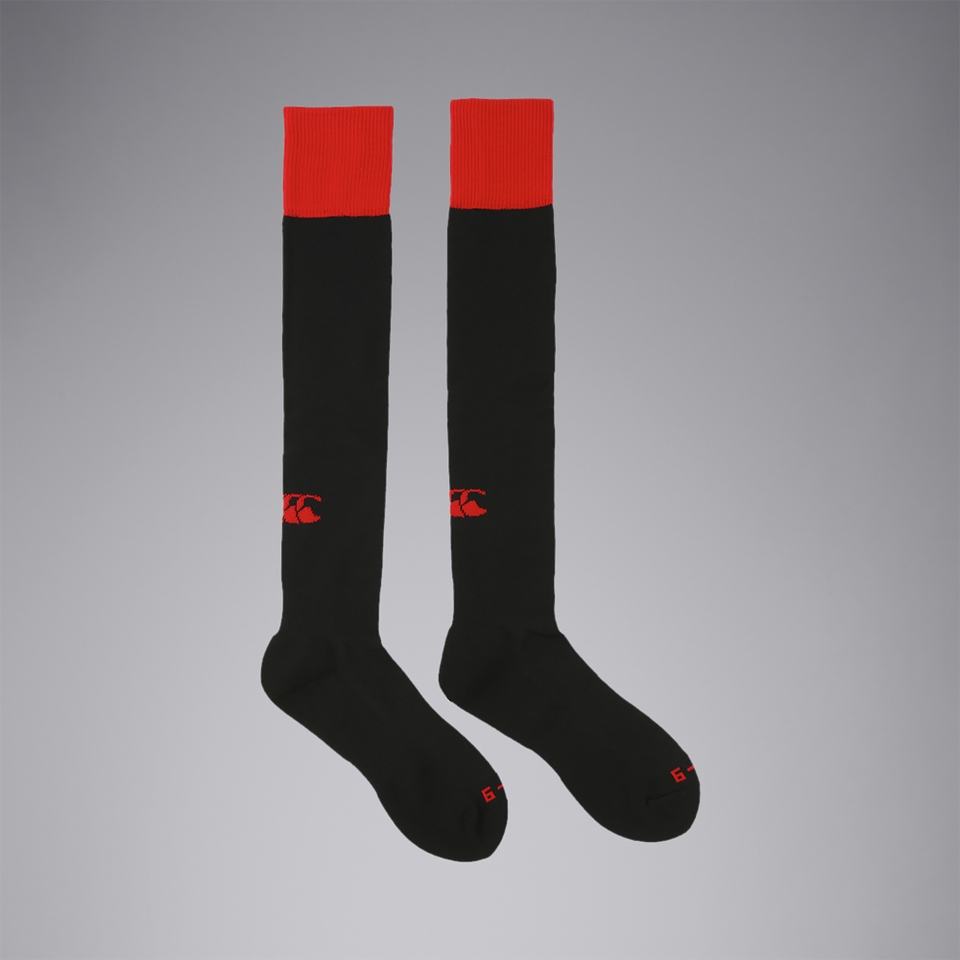 UNISEX CLUB CAP SOCK FLAG RED/BLACK