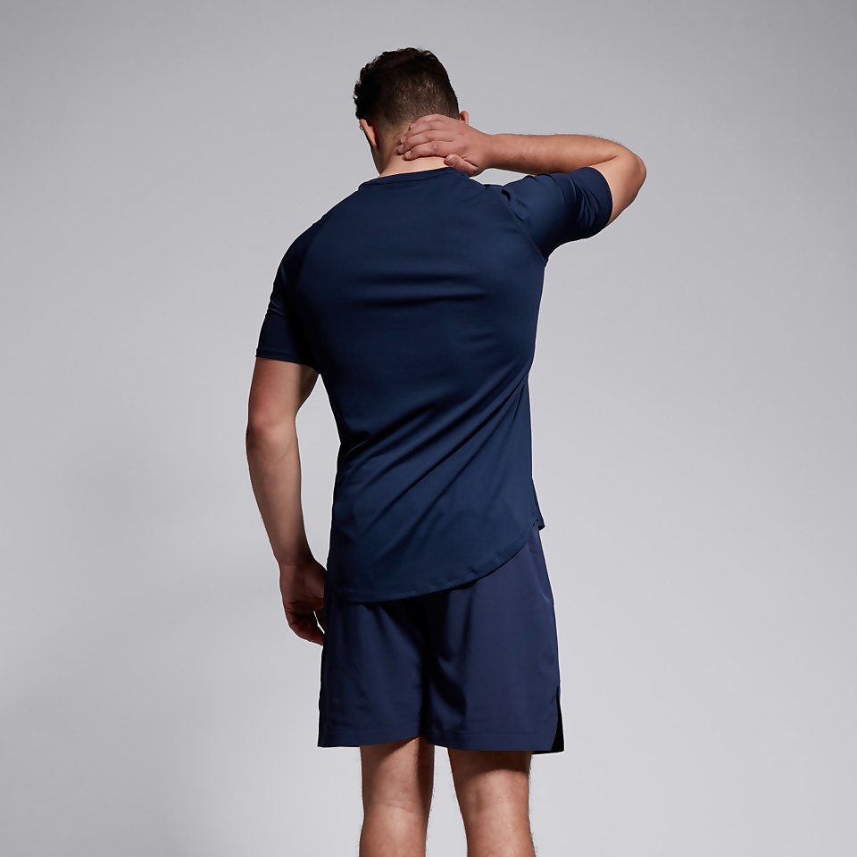 MENS SMALL LOGO SUPERLIGHT TEE NAVY