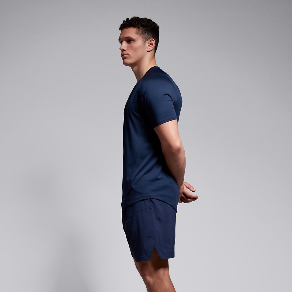 MENS SMALL LOGO SUPERLIGHT TEE NAVY