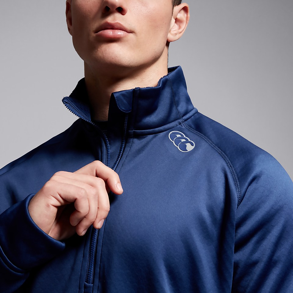 MENS 1/2 ZIP THERMOREG FLEECE BLUE