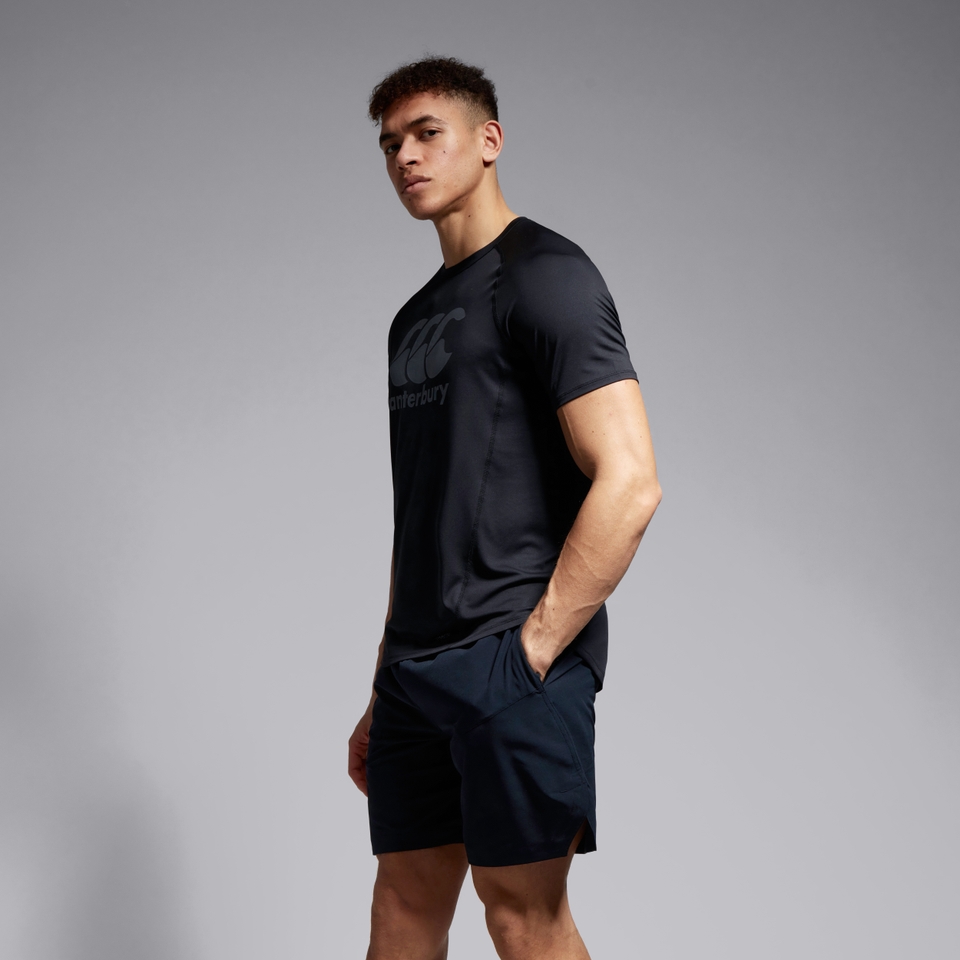 CANTERBURY LARGE LOGO SUPERLIGHT TEE AM BLACK