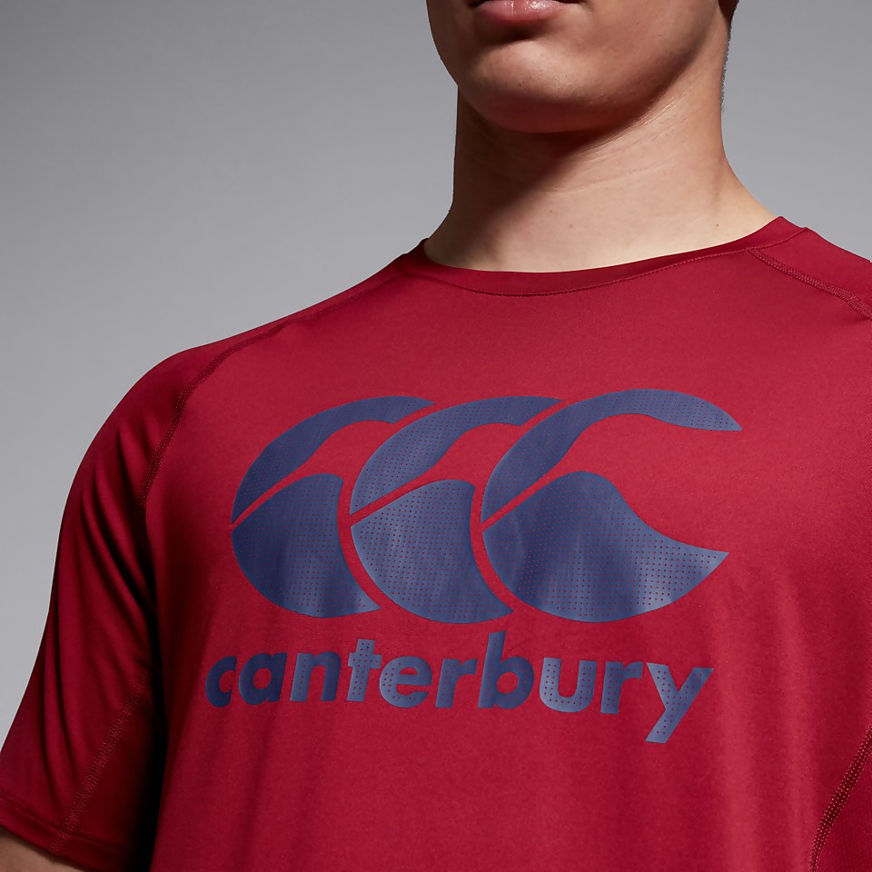 MENS LARGE LOGO SUPERLIGHT TEE RED
