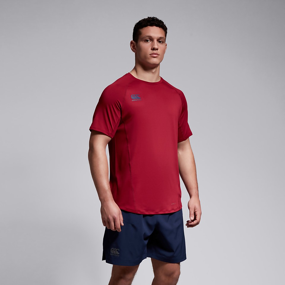 CANTERBURY SMALL LOGO SUPERLIGHT TEE AM RED
