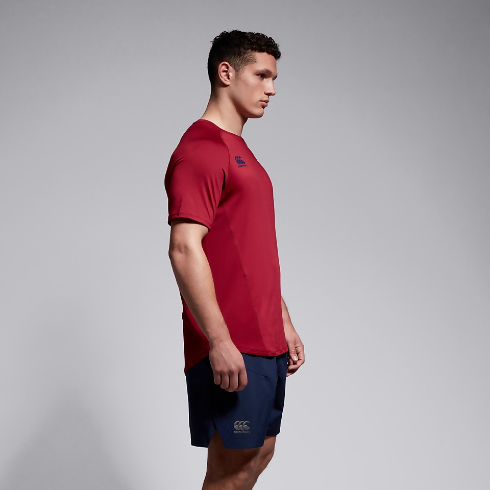 CANTERBURY SMALL LOGO SUPERLIGHT TEE AM RED