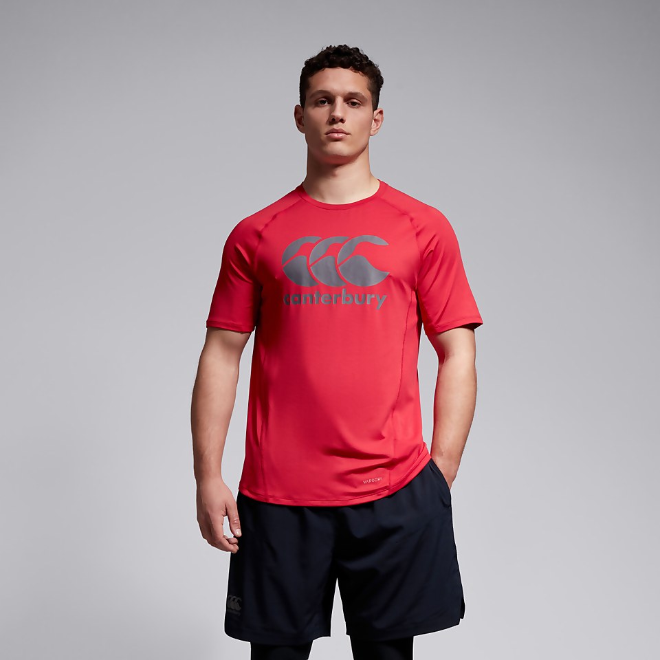 MENS LARGE LOGO SUPERLIGHT TEE RED