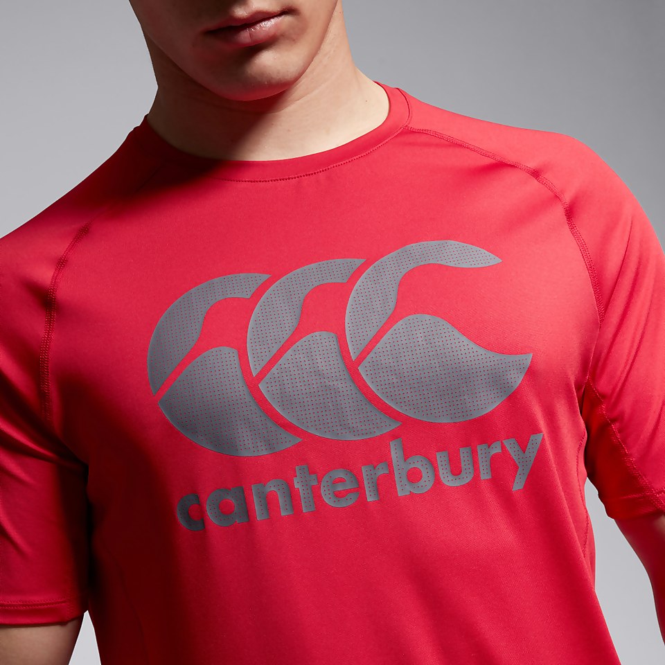 MENS LARGE LOGO SUPERLIGHT TEE RED