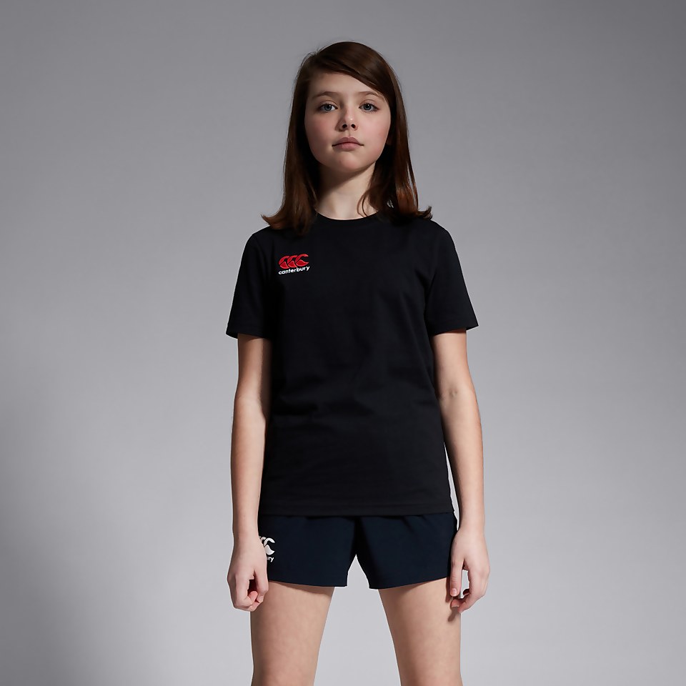 JUNIOR UNISEX SMALL LOGO COTTON TEE BLACK