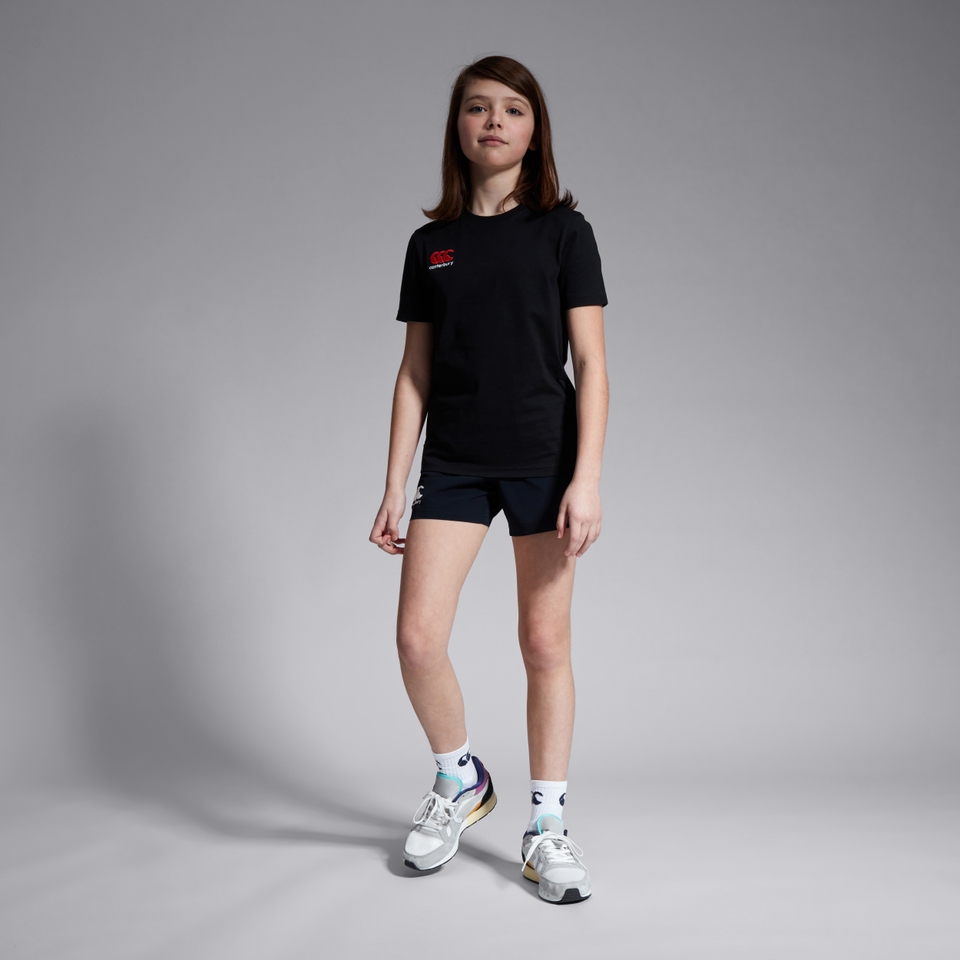 CANTERBURY SMALL LOGO COTTON TEE K JU BLACK