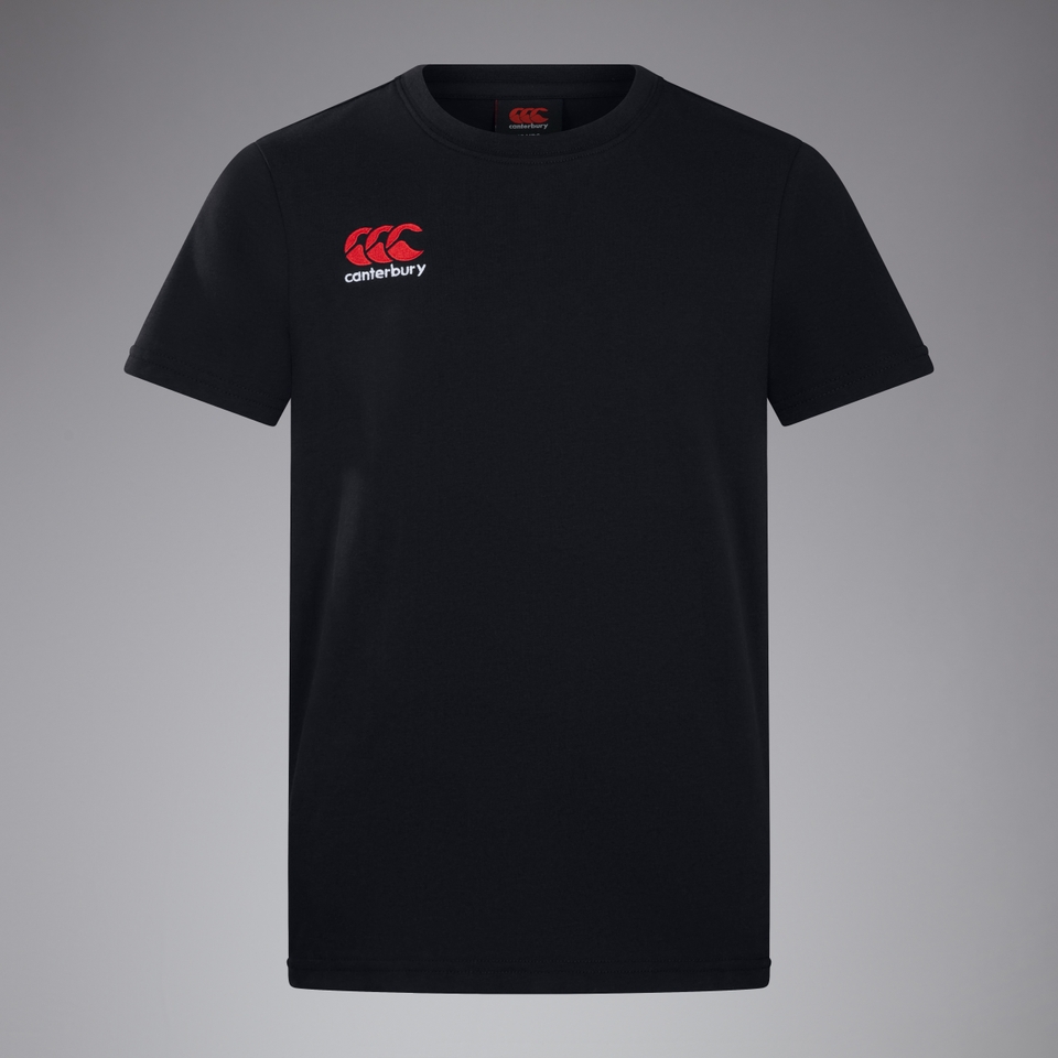 CANTERBURY SMALL LOGO COTTON TEE K JU BLACK