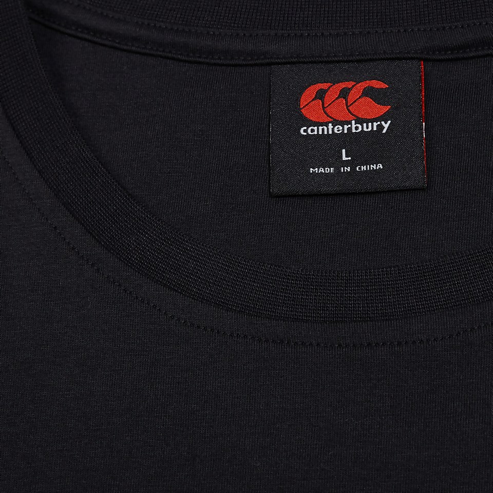 CANTERBURY SMALL LOGO COTTON TEE AM BLACK
