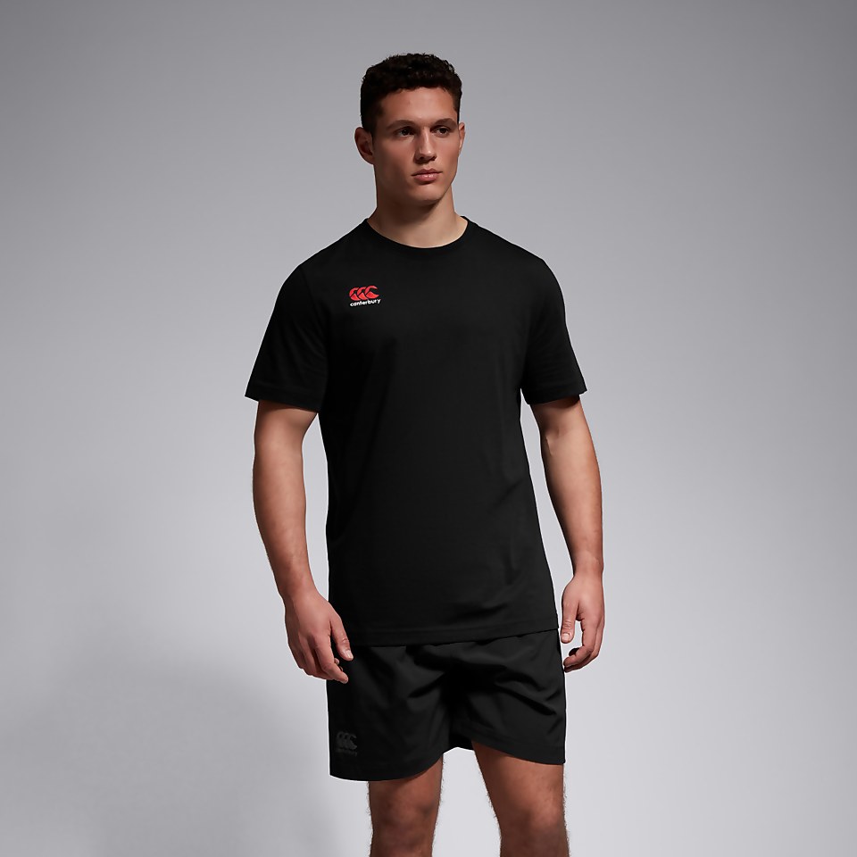 CANTERBURY SMALL LOGO COTTON TEE AM BLACK