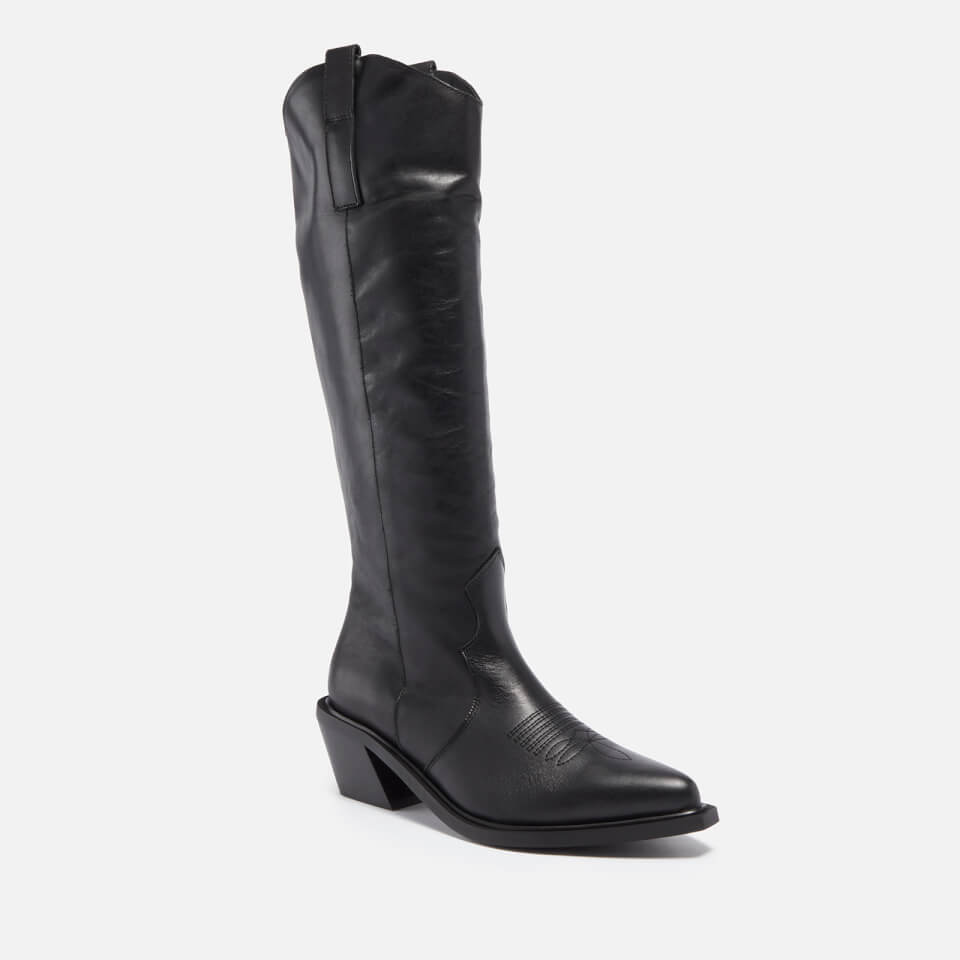 ALOHAS Women's Mount Leather Knee High Western Boots