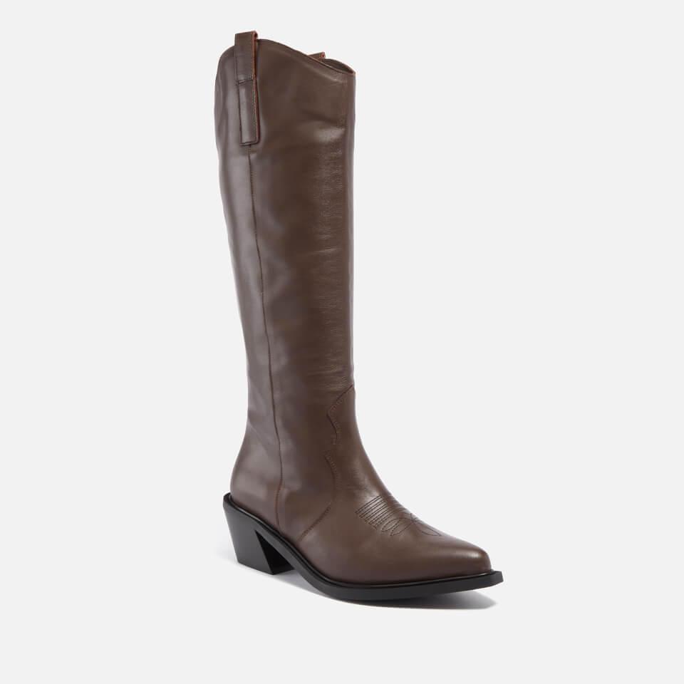 ALOHAS Women's Mount Leather Knee High Western Boots