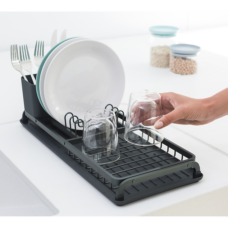 Brabantia SinkSide Compact Dish Drying Rack - Dark Grey
