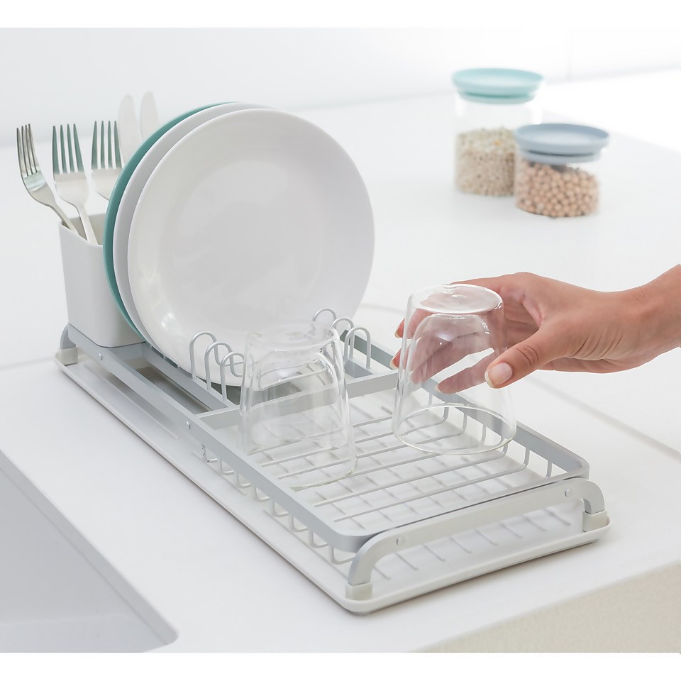 Brabantia SinkSide Compact Dish Drying Rack - Light Grey