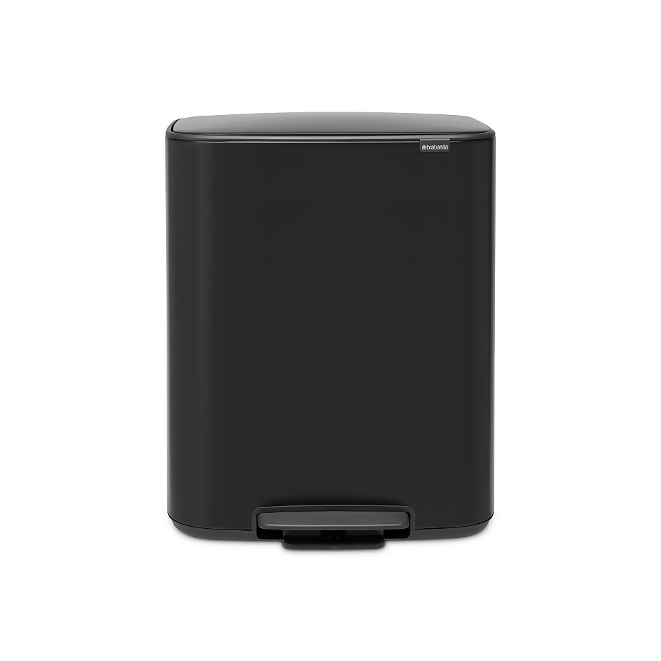 Brabantia Bo Pedal Bin 2x 30L Matt Black Homebase