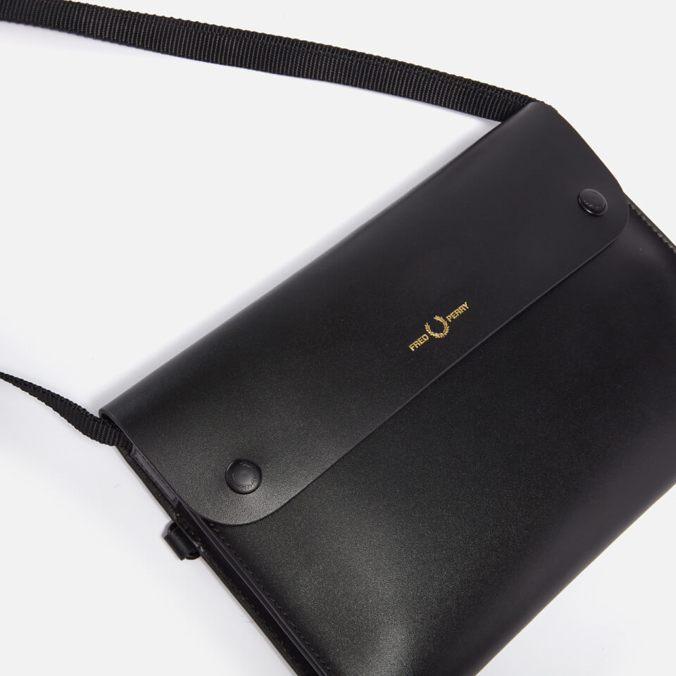 Fred Perry Burnished Leather Sacoche Messenger Bag Coggles