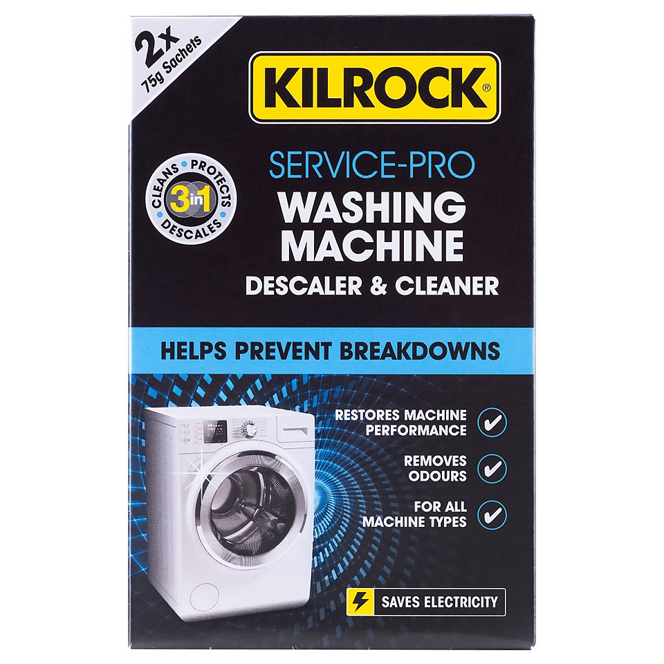 Kilrock ServicePro Washing Machine Descaler & Cleaner 2x75g Homebase