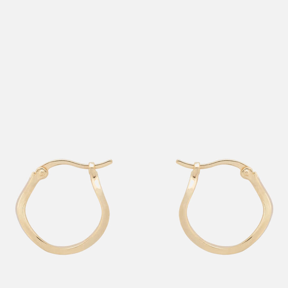 anna + nina Small Organic Gold-Plated Sterling Silver Hoop Earrings