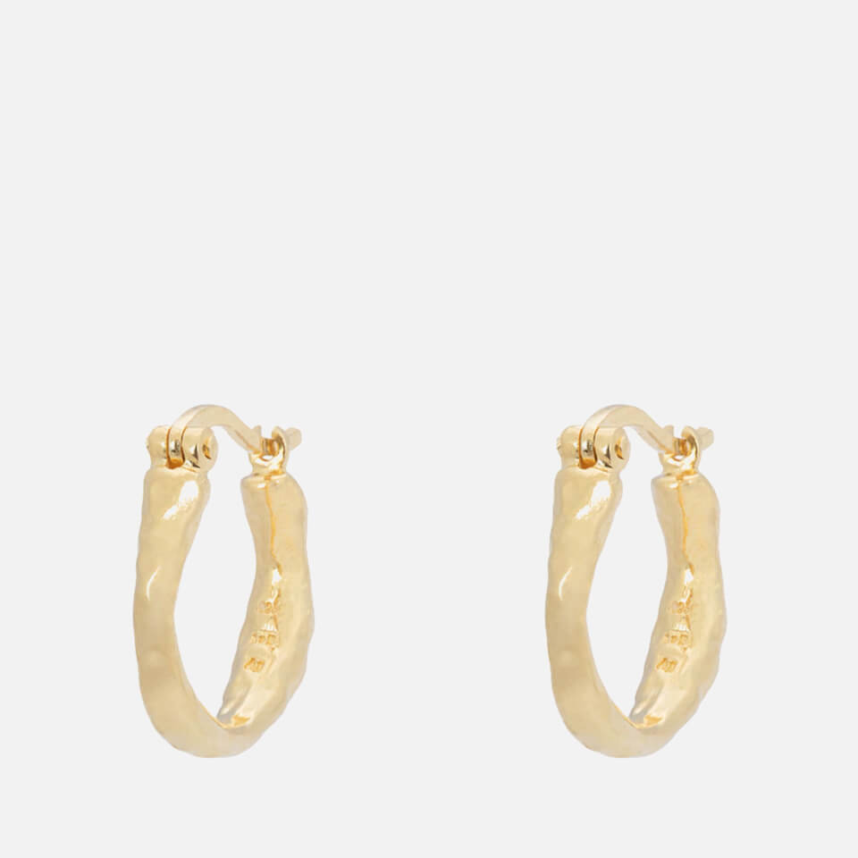 anna + nina Small Organic Gold-Plated Sterling Silver Hoop Earrings