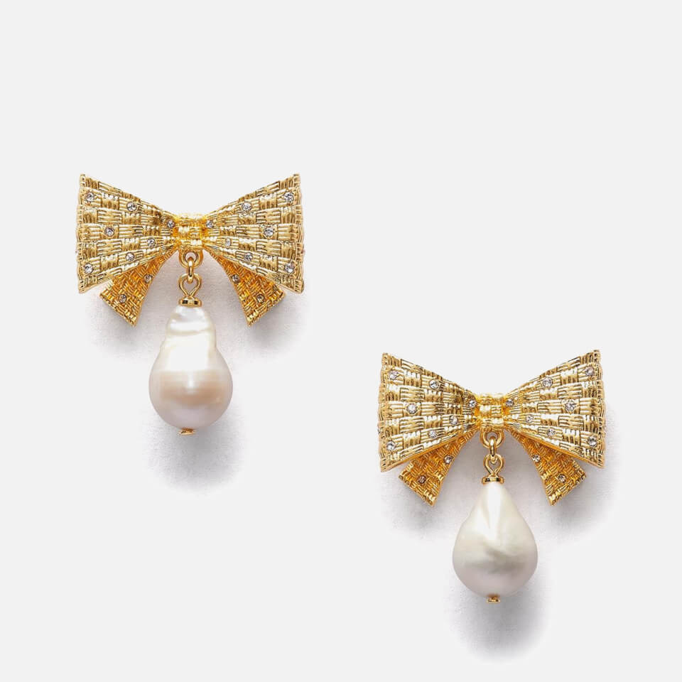 Kate Spade New York Bow Gold-Tone Drop Earrings