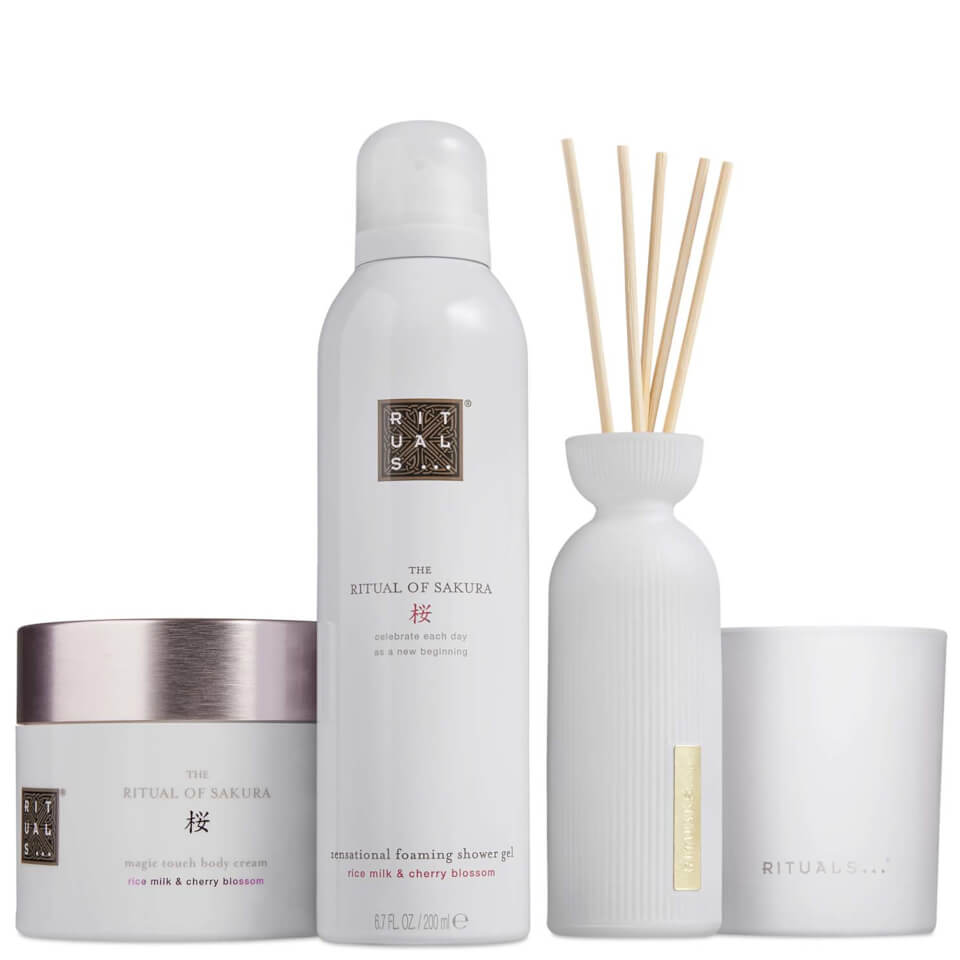 Rituals The Ritual of Sakura Floral Cherry Blossom & Rice Milk Bath and Body Large Gift Set