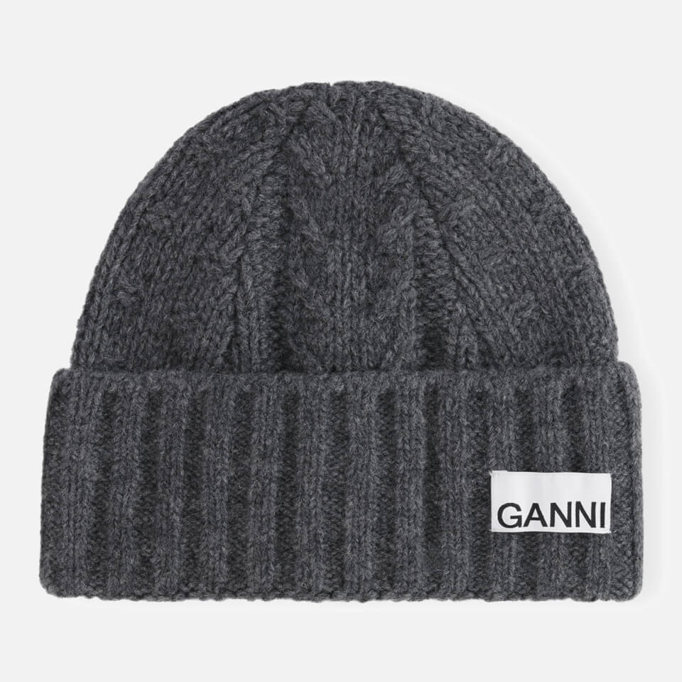 Ganni Cable-Knit Beanie