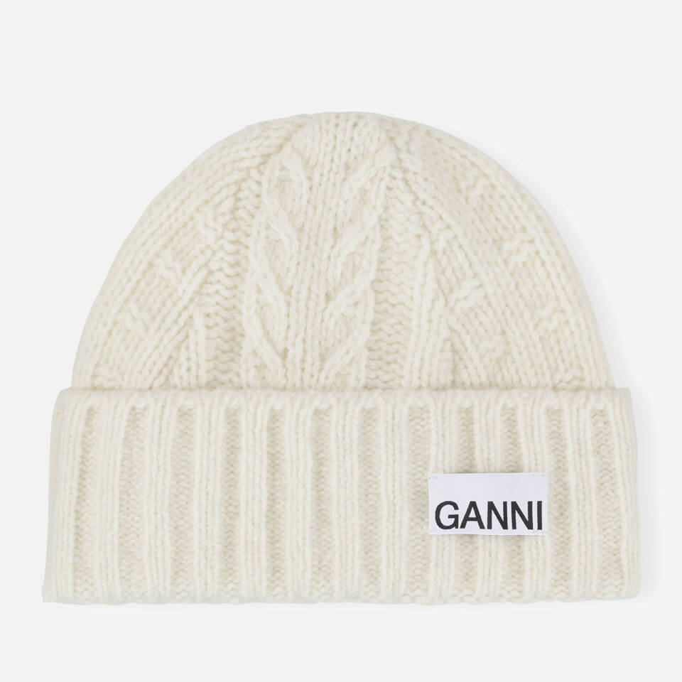 Ganni Cable-Knit Beanie Hat