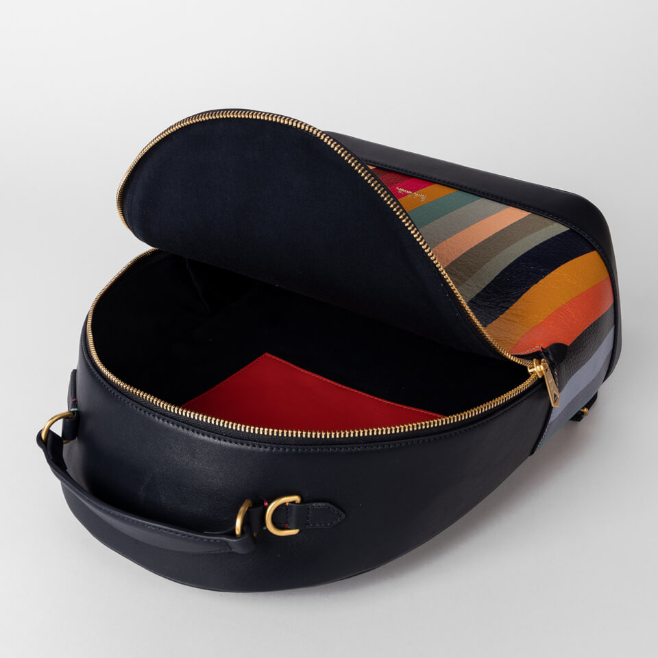 Paul Smith Swirl Striped Leather Backpack