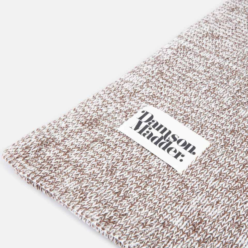 Damson Madder Flecked Knitted Scarf